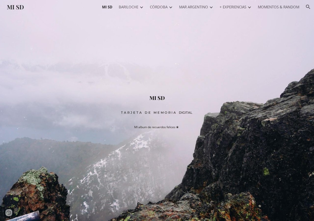 Captura real de la portada de Mi SD con fotografía original de montaña